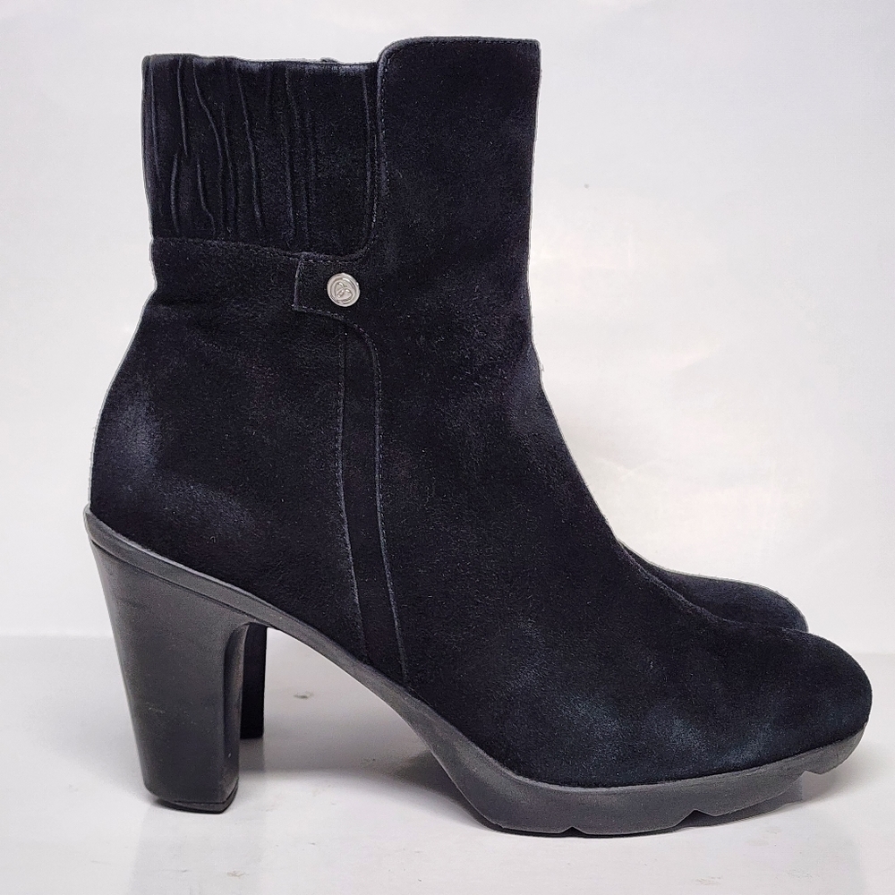 Blondo Women's Black Suede Loann Noir Ankle Boot Size 7.5